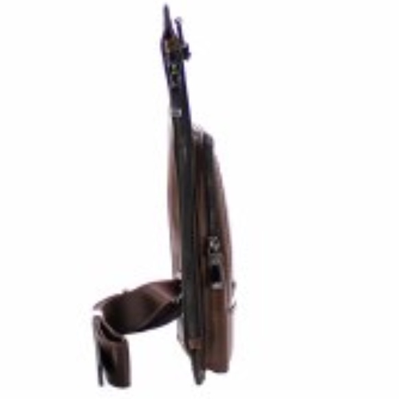 Fashion Faux Leather Men's Sling Backpack - Picture 3 of 9